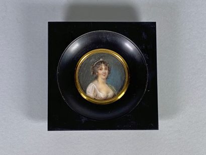 Early 19th century school
Portrait of a woman.
Miniature...