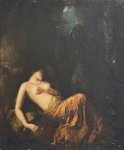 Symbolist school
The young girl and death.
Oil...