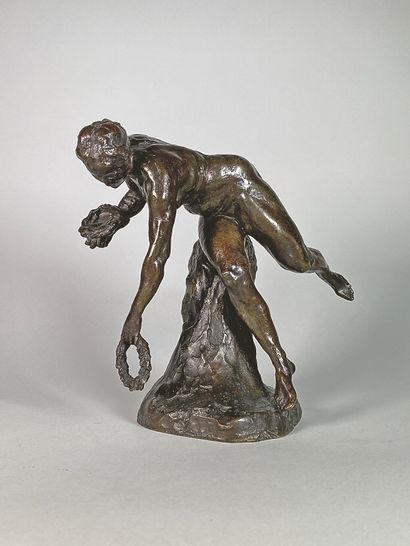null Aimé Jules DALOU (1838-1902)
Femme aux couronnes.
Epreuve en bronze à patine...