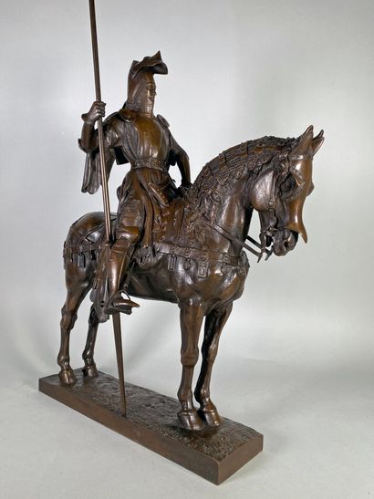 null Emmanuel FREMIET (1824-1910)
Louis d'Orléans.
Epreuve en bronze à patine brun...