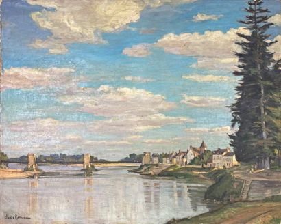 null Claude RAMEAU (1876- 1955)
Paysage au pont sur la Loire.
Huile sur toile signée...