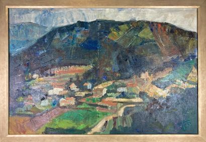 null Mario TOZZI (1895-1979))
Cezannian landscape.
Oil on canvas signed lower right...