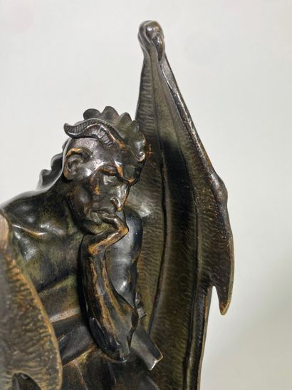 null Jean Jacques FEUCHERE (1807-1852)
Satan.
Epreuve en bronze à patine brun nuancé....