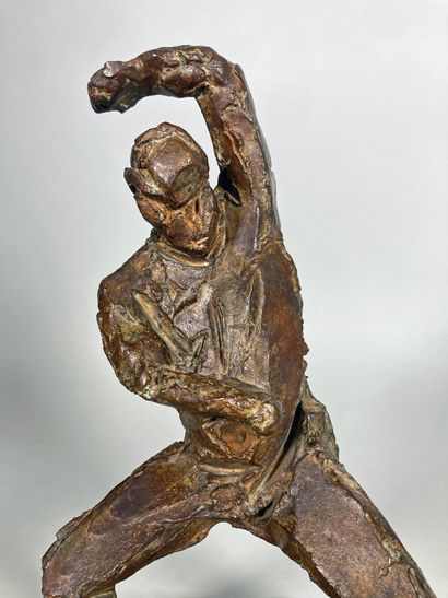null William Henry CHATTAWAY (1927-2019)
Karatéka.
Epreuve en bronze à patine brun...
