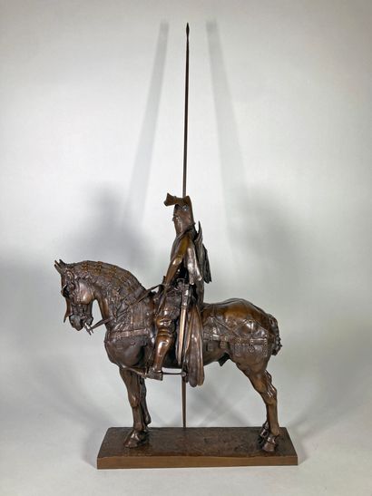 null Emmanuel FREMIET (1824-1910)
Louis d'Orléans.
Epreuve en bronze à patine brun...
