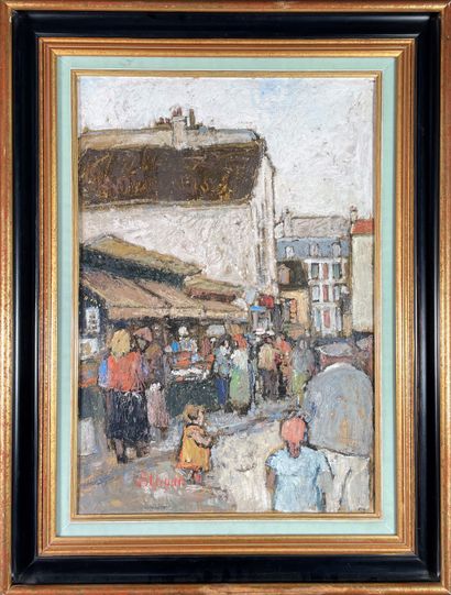 null Marko STUPAR (1936-2021)
"Rue chevalier de la Barre", Montmartre, 1989.
Oil...