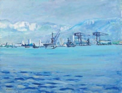 Jean Pierre MENANTEAU (XX) Le port de Toulon. Huile sur toile signée et située en...