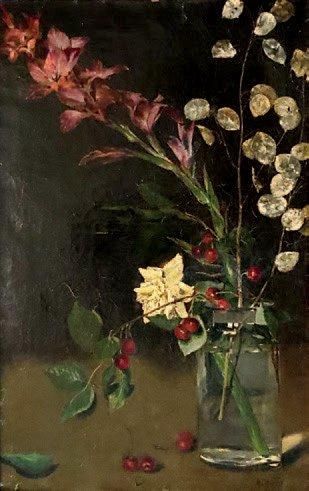 René Louis CHRETIEN (1867 - 1945) Nature morte au bouquet. Huile sur toile signée...