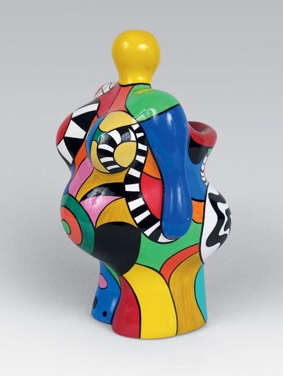 Niki DE SAINT-PHALLE (1930 - 2002) CALIFORNIA NANA VASE, 2001 
Résine polychrome...