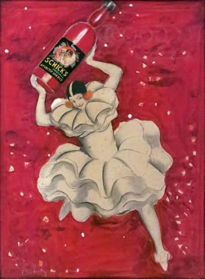 Leonetto CAPPIELLO (1875 - 1942) Projet d'affiche: «SCHICK'S Cocktail Apéritif inédit»....