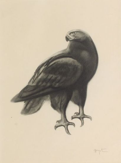 Georges-Lucien GUYOT (1885 - 1973) Aigle. Lithographie signée en bas à droite. Vue:...