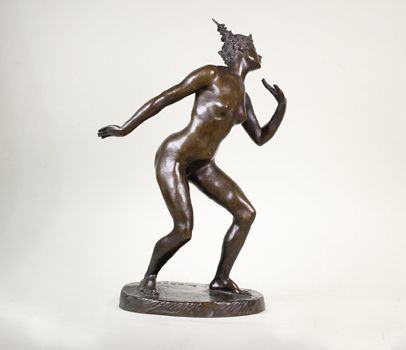 Jacques LOYSEL (1867-1925) La danseuse Anako. Epreuve en bronze à patine brun nuancé,...