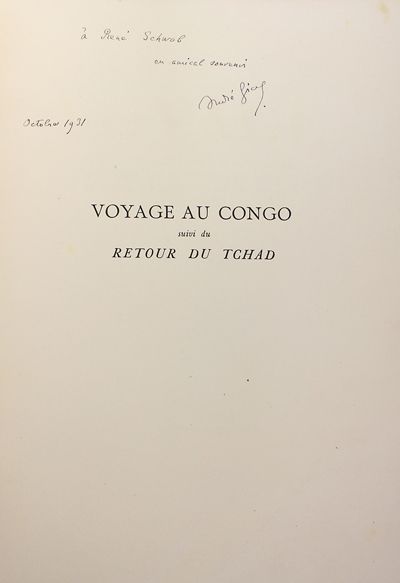 ANDRÉ GIDE Voyage au Congo suivi du Retour du Tchad et illustré de soixante-quatre...