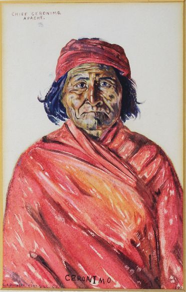 Elbridge Ayer BURBANK (1858 - 1949) Chef Geronimo. Aquarelle, signée et datée "1896"...