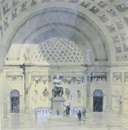 Theodor Josef Hubert HOFFBAUER (1839-1922) 
Intérieur du Temple de Vénus.
Mine de...