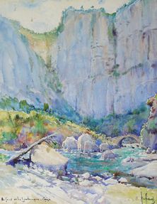 Émile APPAY (1876 - 1935) Deux vues de Corse, Au fond de la Guelunque et Vallée du...