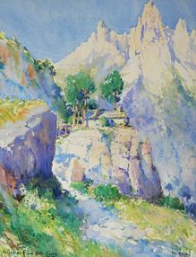 Émile APPAY (1876 - 1935) Deux vues de Corse, Au fond de la Guelunque et Vallée du...