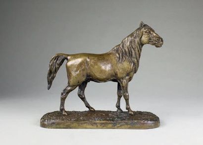 Pierre-Jules MENE (1810 - 1879) Cheval arabe (Ibrahim) n°1.
Epreuve en bronze à patine...