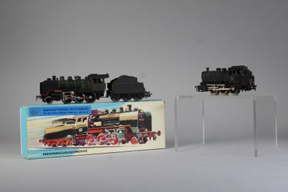 MARKLIN « HO » Locomotive 130 avec tender à 3 essieux, réf. 3003 (bo) –loco-tender...