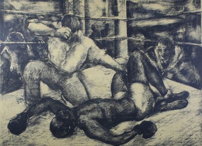 Luc Albert MOREAU (1882 - 1948) 
Le boxeur.
Lithographie signée en bas à droite.
Vue:...