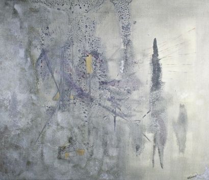 ALDINE (1917 - 1998) 
Composition abstraite.
Huile sur toile signée en bas à droite.
53,5...
