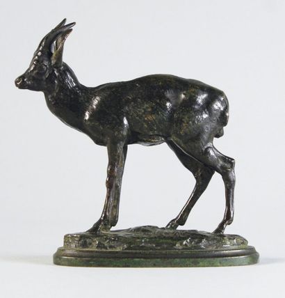 Antoine Louis BARYE (1795 - 1875) 
Kevel.
Epreuve en bronze à patine brun nuancé....