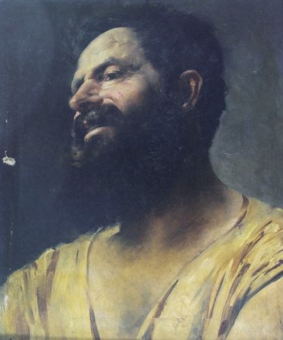 Pharaon Abdou Léon DE WINTER (Attribué à) (1849 - 1924) 
Portrait d'homme.
Huile...