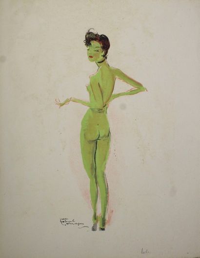 Jean Gabriel Domergue (1889 - 1962) 
Betty.
Lithographie sur papier signé en bas...
