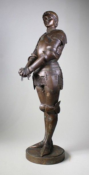 Louis Ernest BARRIAS (1841 - 1905) 
Jeanne d'Arc devant ses juges.
Epreuve en bronze...