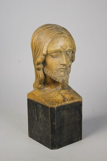 Ferdinand PARPAN (1902 - 2004) 
Buste du Christ.
Sculpture en taille directe sur...