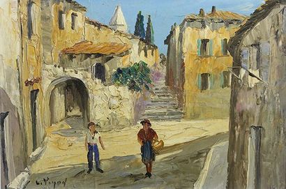 Louis Jacques VIGON (1897 - 1985) 
Paysages du Midi.
Deux huiles sur carton signé.
Env....