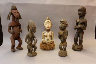 null Ensemble de 10 sculptures style Côte d'Ivoire, Nigéria etc