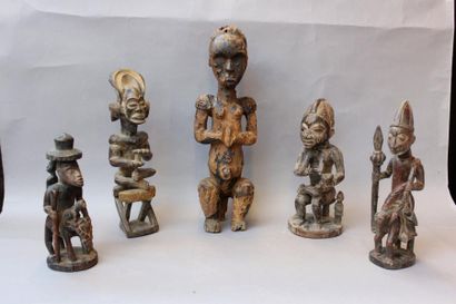 null Ensemble de 10 statuettes style Gabon, Nigéria, etc.
 