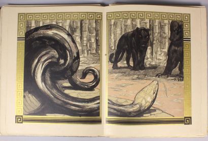 Paul JOUVE (1878 - 1973) 
La Chasse de Kaa, de Rudyard Kipling, illustré par Paul...