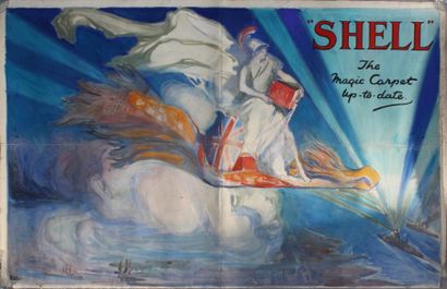 Charles FOUQUERAY (1869 - 1956) 
Shell. The magic carpet up to date.
Projet d'affiche...