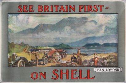 Charles FOUQUERAY (1869 - 1956) 
See Britan first on Shell. Ben Lomond.
Affiche lithographique...