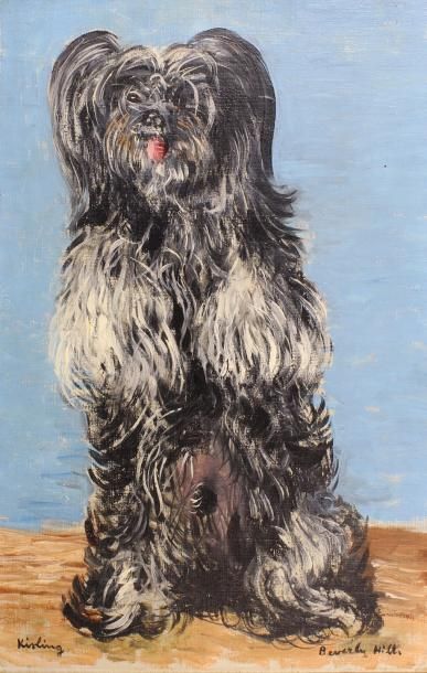 Moïse KISLING (1891-1953) 
Le chien Banco vers 1942
Huile sur toile signée en bas...