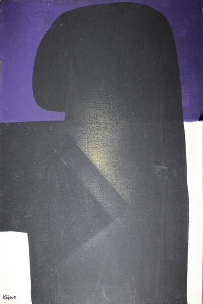 Ladislas KIJNO (1921 - 2012) 
Composition abstraite.
Huile sur toile signée en bas...