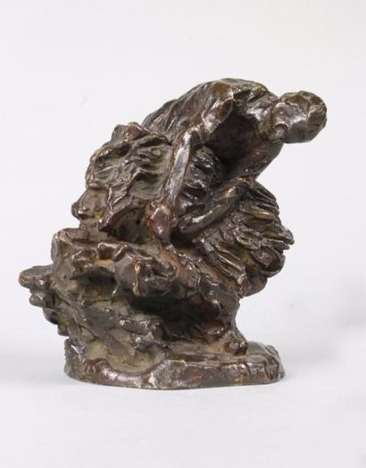 Aimé Jules DALOU (1838 - 1902) 
Le Ramasseur.
Epreuve en bronze à patine brun richement...