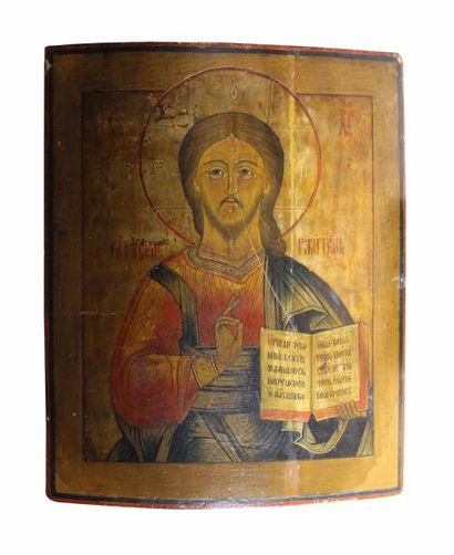 null Icône du Christ Pantocrator. Russie, XIXe siècle.
50,5 x 42 cm.