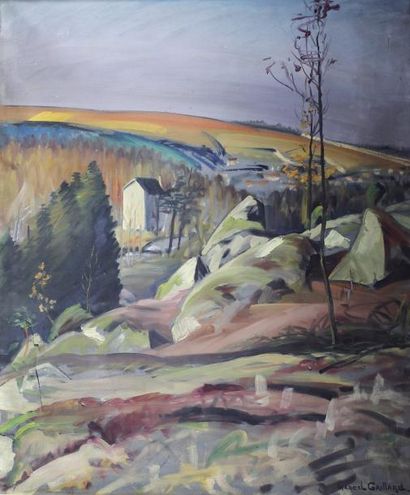 Marcel GAILLARD (1886 - 1947) 
Paysage des Vosges, 1921.
Huile sur toile signée en...