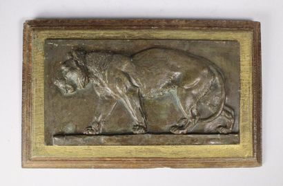 Antoine Louis BARYE (1796 - 1875) 
Lion et panthère marchant.
Deux épreuves en bronze...