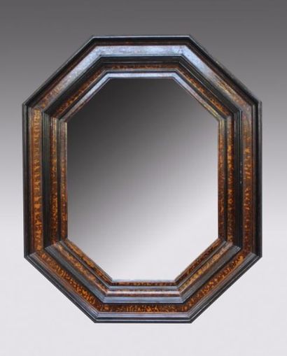 null Miroir octogonal style Hollandais moderne.