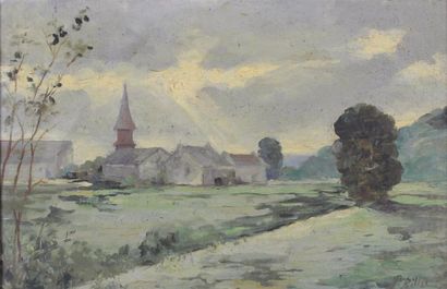 Pierre BILLET (1837 - 1922) 
Huile sur panneau.
41 x 27 cm.