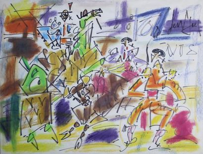 GEN PAUL (1895 - 1975) La corrida.
Pastel signé en haut à droite.
47 x 63 cm.