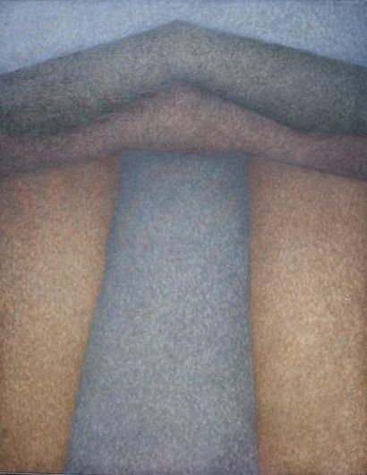 Pierre MICHELOT (né en 1939) Composition brune et bleue 1974.
Huile sur toile signée...