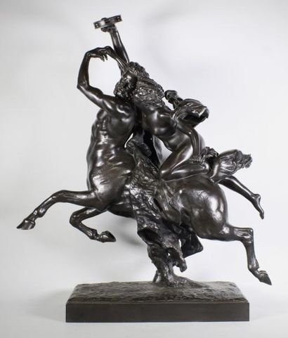 Arthur - Jacques LEDUC (1848 - 1918) Nessus et Dejanire.
Epreuve en bronze à patine...