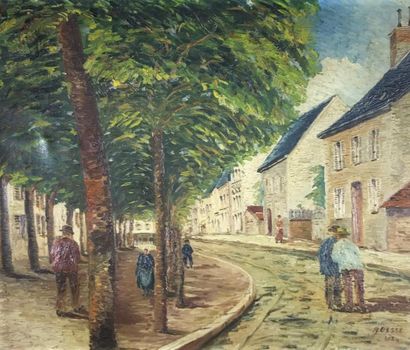 Raymond BESSE (1899 - 1969) Rue de village, 1924.
Huile sur toile signée et datée...