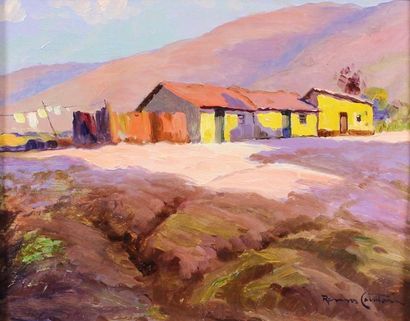 Benito Ramos CATALAN (1888 - 1961) Vues du Chili: les montagnes roses et automne...
