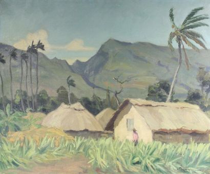 Maurice MENARDEAU (1897 - 1977) Vue des Antilles.
Huile sur toile signée en bas à...